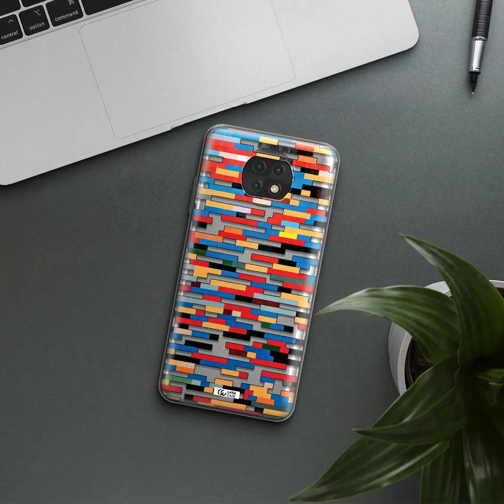 A Colorful Rectangular Pattern On A White Surface Xiaomi Redmi Note 9T Clear Tpu Case