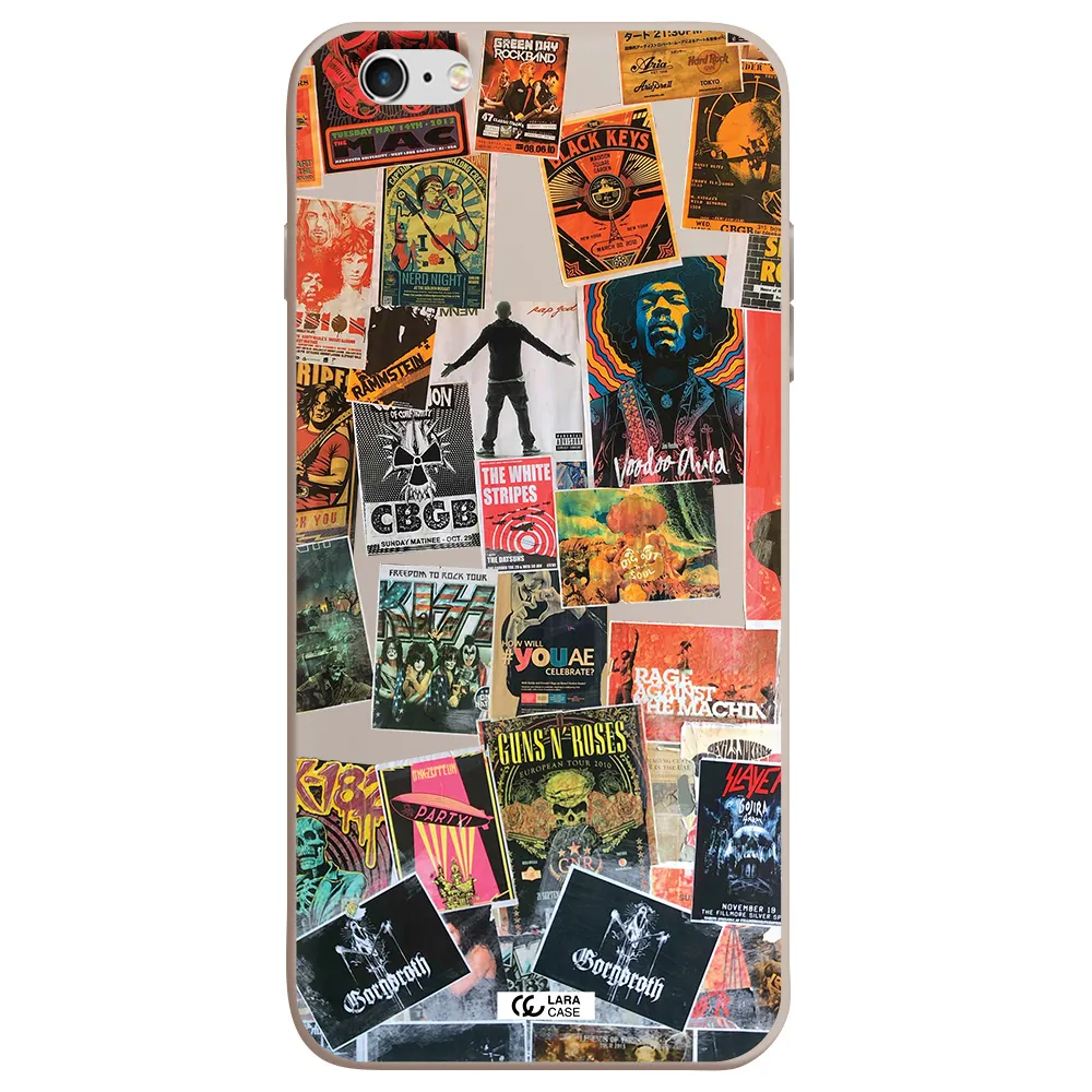 a collection of posters on a wall Apple iPhone 6 s plus Silicone Stone Case