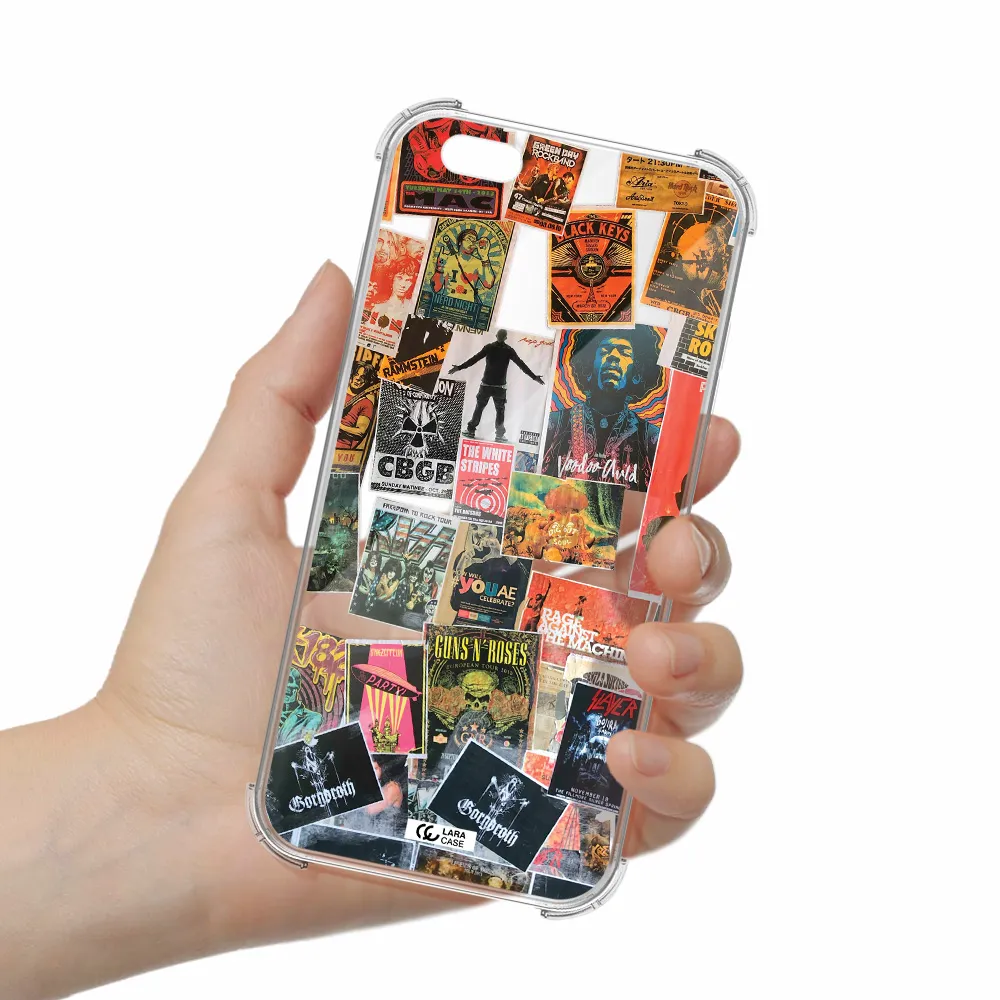 a collection of posters on a wall Apple iPhone 6S Clear PC Case