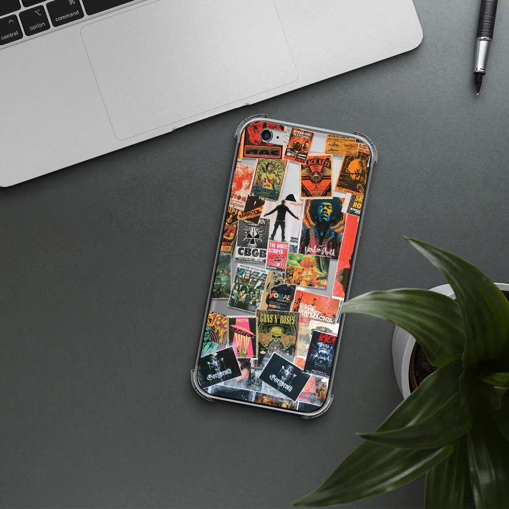 a collection of posters on a wall Apple iPhone 6S Clear PC Case