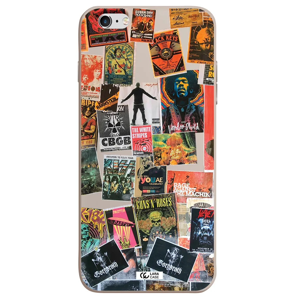 a collection of posters on a wall Apple iPhone 6S Silicone Stone Case
