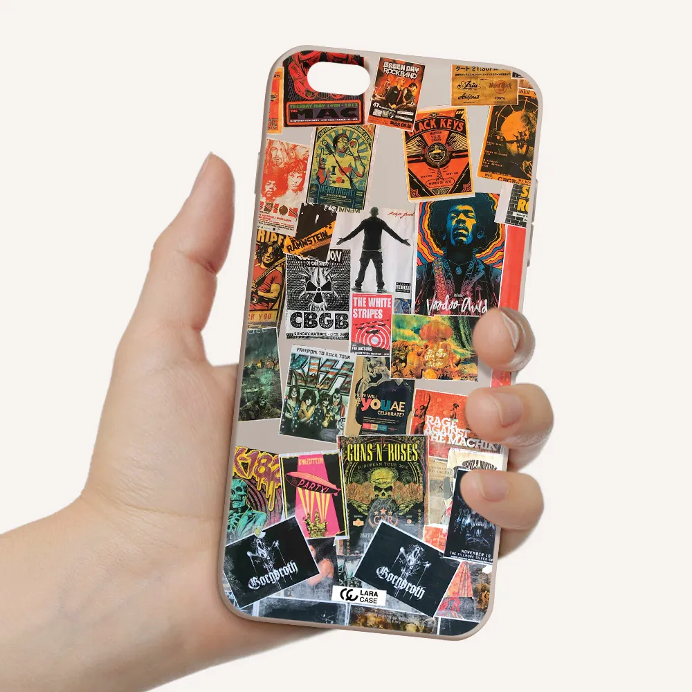 a collection of posters on a wall Apple iPhone 6S Silicone Stone Case