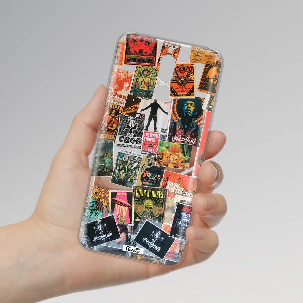 a collection of posters on a wall Huawei Mate 10 Lite Clear TPU Case