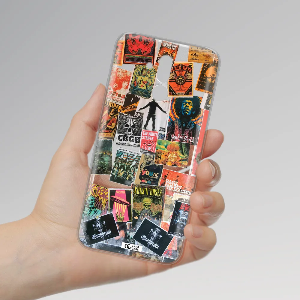 a collection of posters on a wall Huawei Mate 20 Lite Clear TPU Case