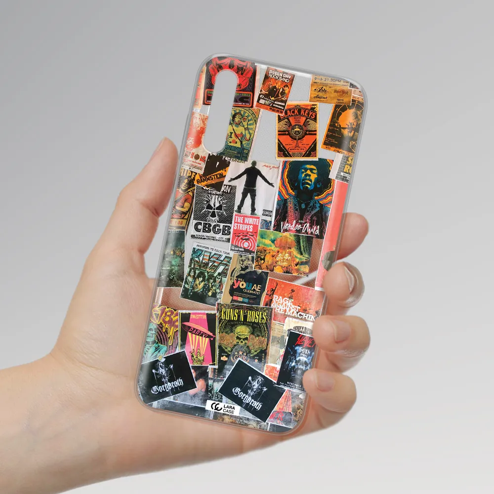 a collection of posters on a wall Huawei P Smart S Clear TPU Case