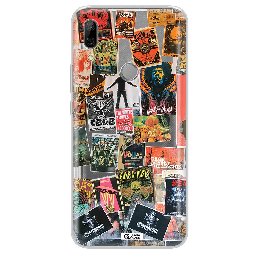 a collection of posters on a wall Huawei P Smart Z Clear TPU Case