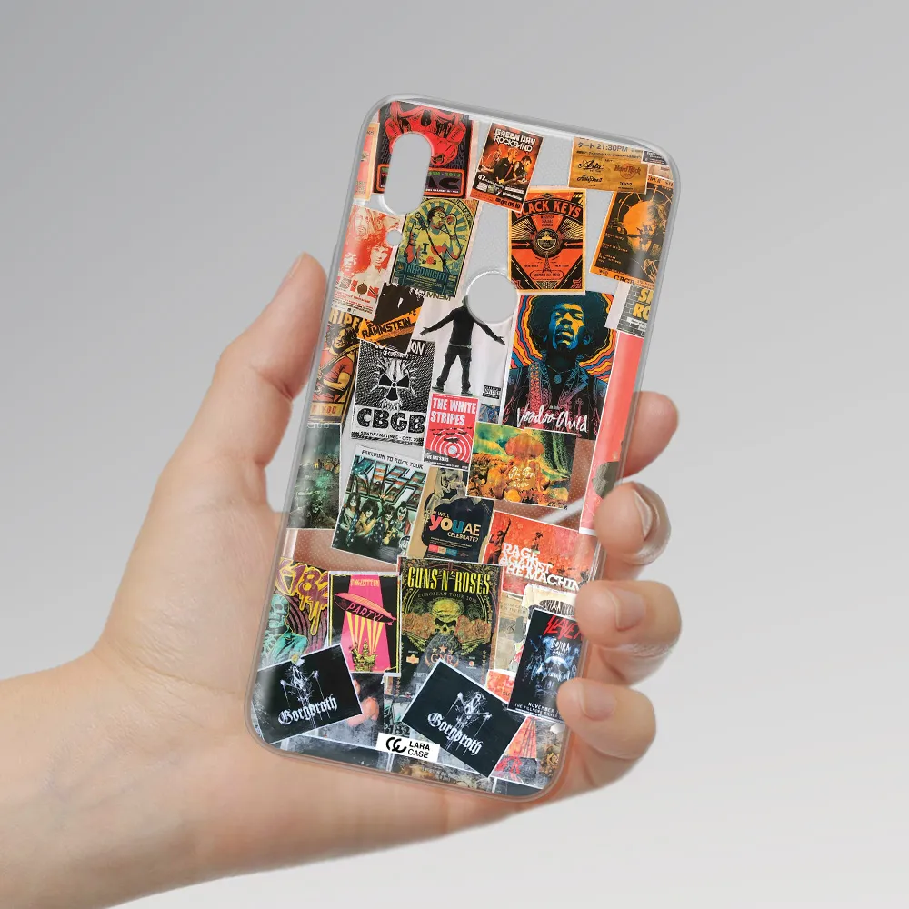 a collection of posters on a wall Huawei P Smart Z Clear TPU Case