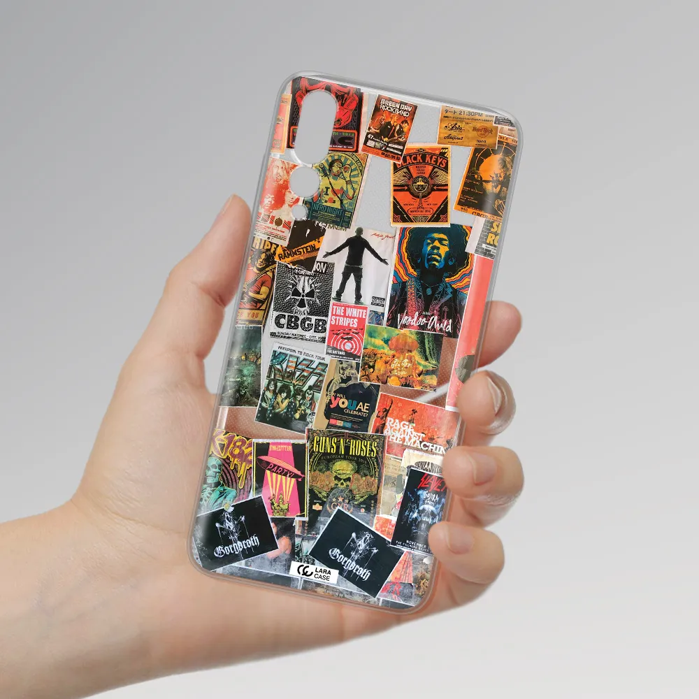 a collection of posters on a wall Huawei P20 Pro Clear TPU Case