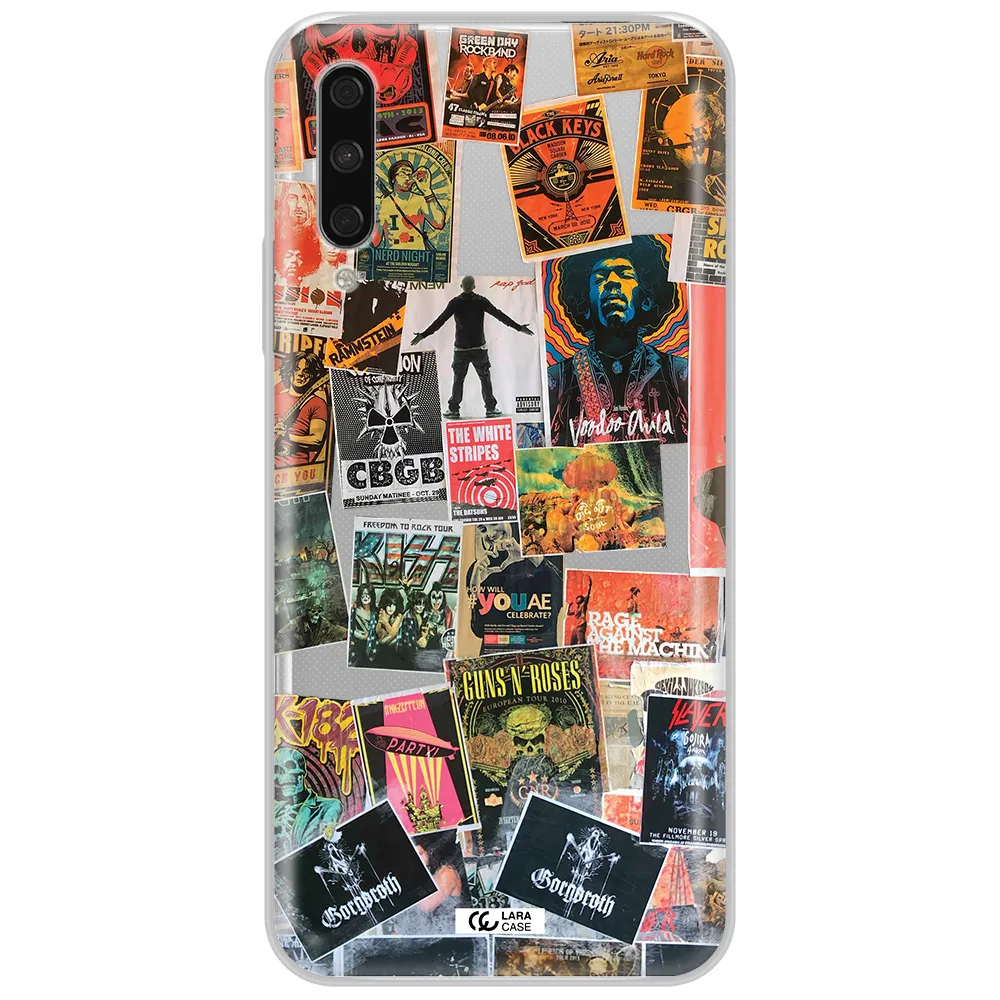 A Collection Of Posters On A Wall Huawei Y9S Clear Tpu Case