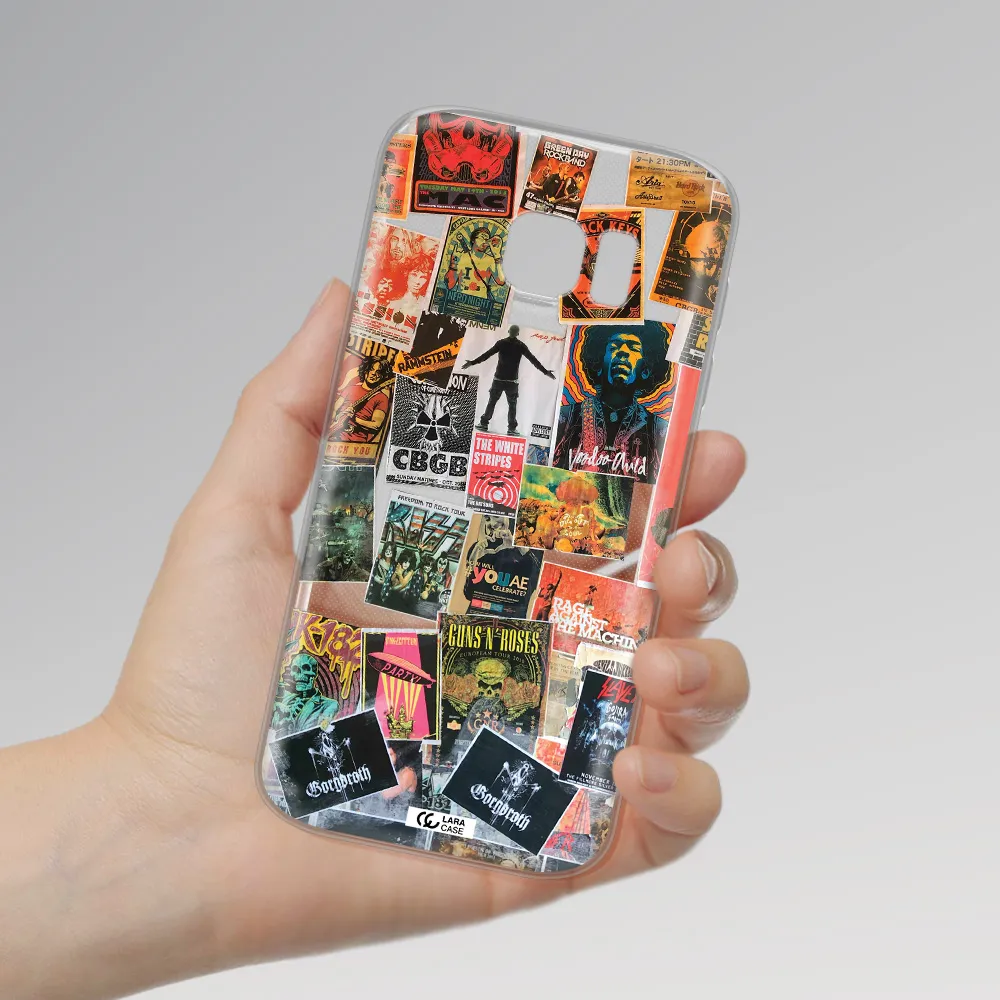 a collection of posters on a wall Samsung S 7 Clear TPU Case