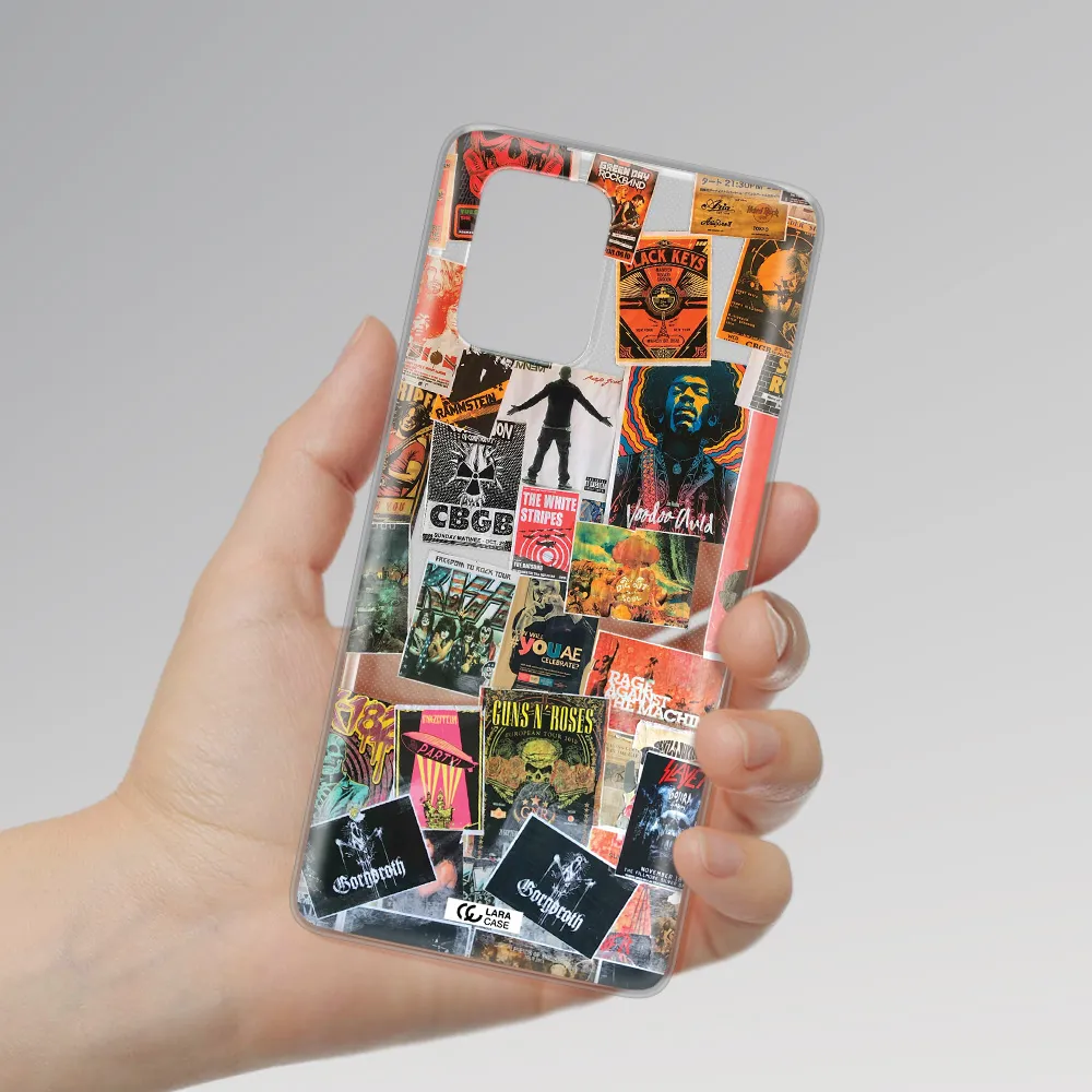 a collection of posters on a wall Samsung S10 Lite Clear TPU Case