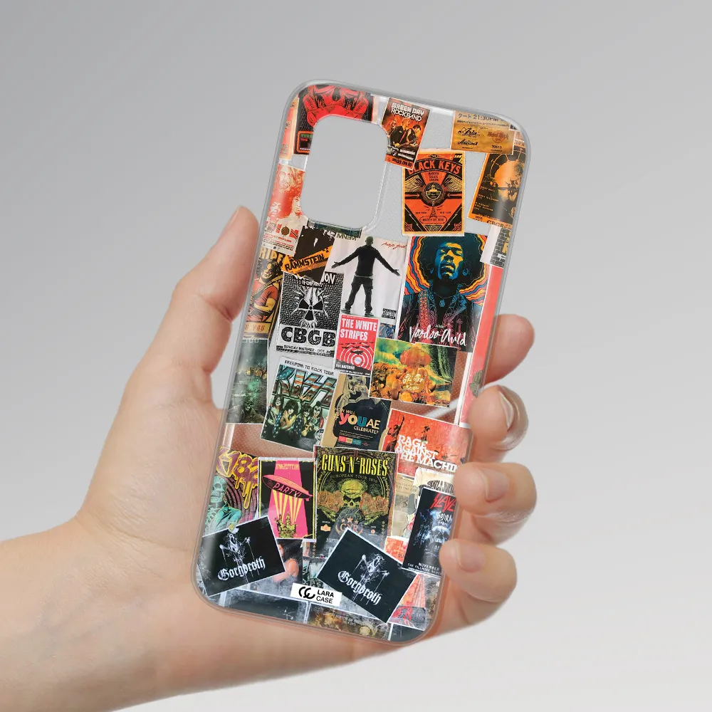 a collection of posters on a wall Xiaomi Mi 10 Lite Clear TPU Case