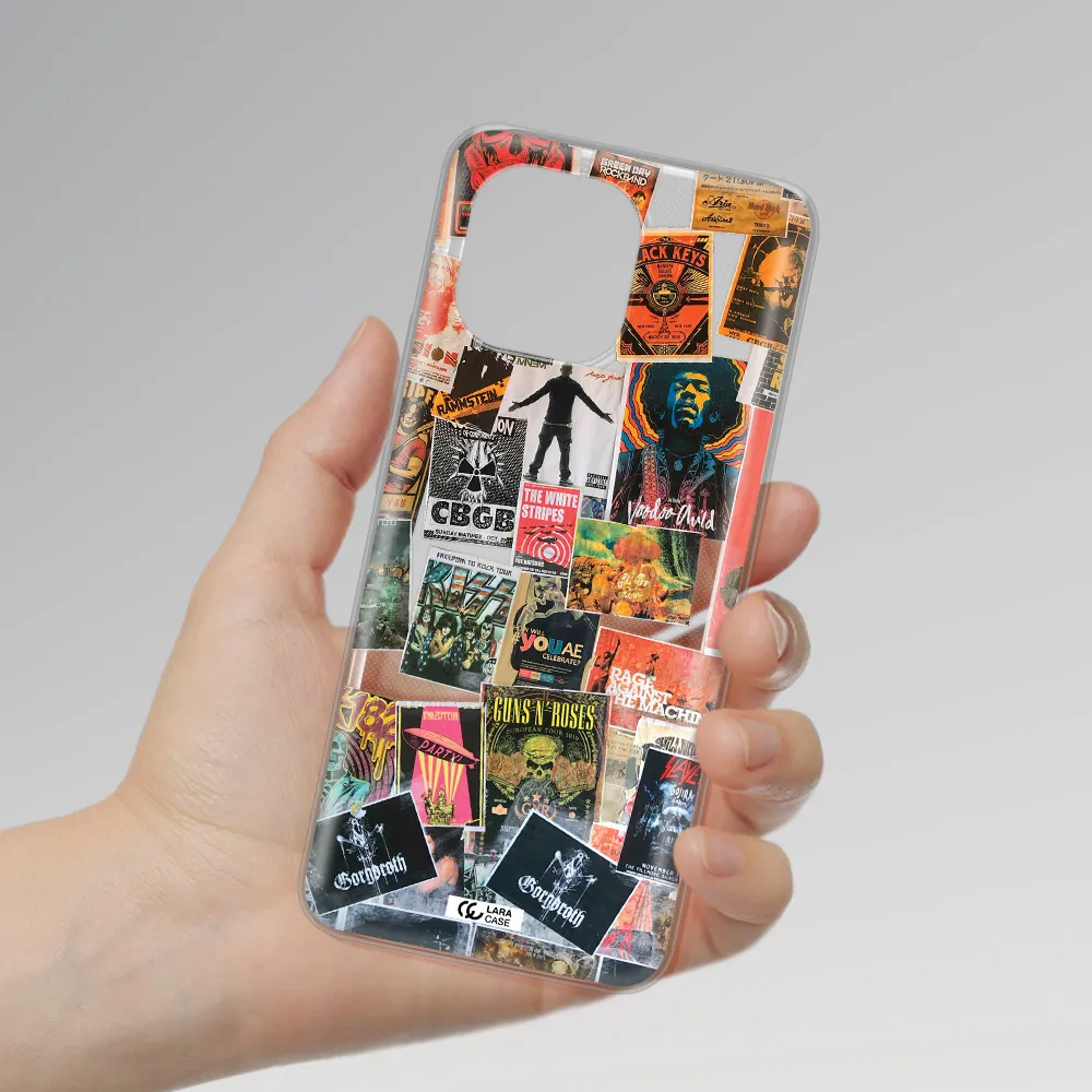 a collection of posters on a wall Xiaomi Mi 11 Clear TPU Case