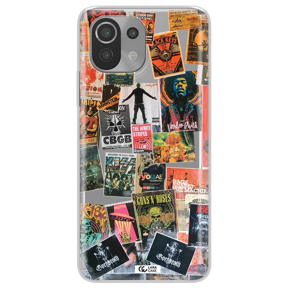 a collection of posters on a wall Xiaomi Mi 11 Lite Clear TPU Case