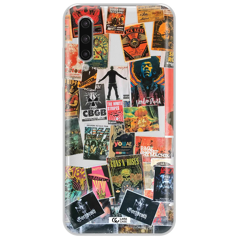 A Collection Of Posters On A Wall Xiaomi Mi 9 Lite Clear Tpu Case