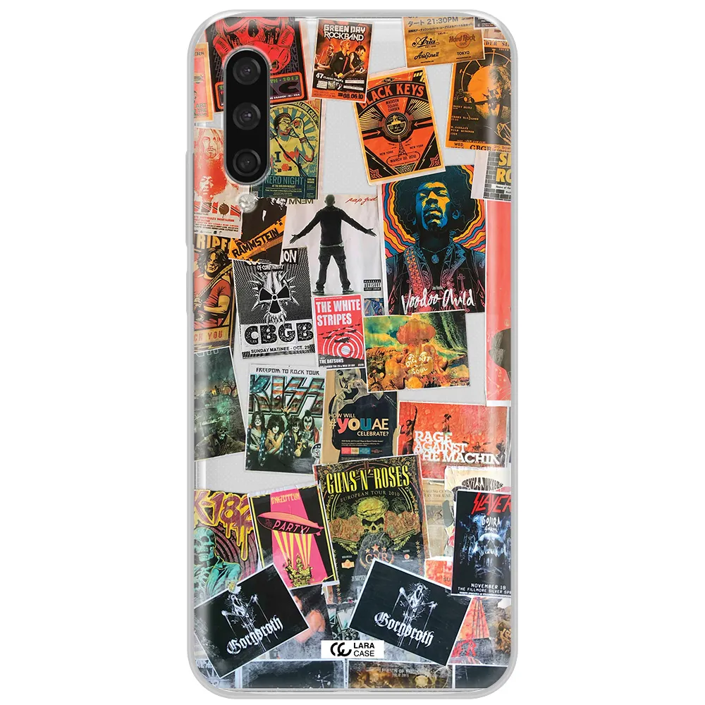 A Collection Of Posters On A Wall Xiaomi Mi A3 Clear Tpu Case