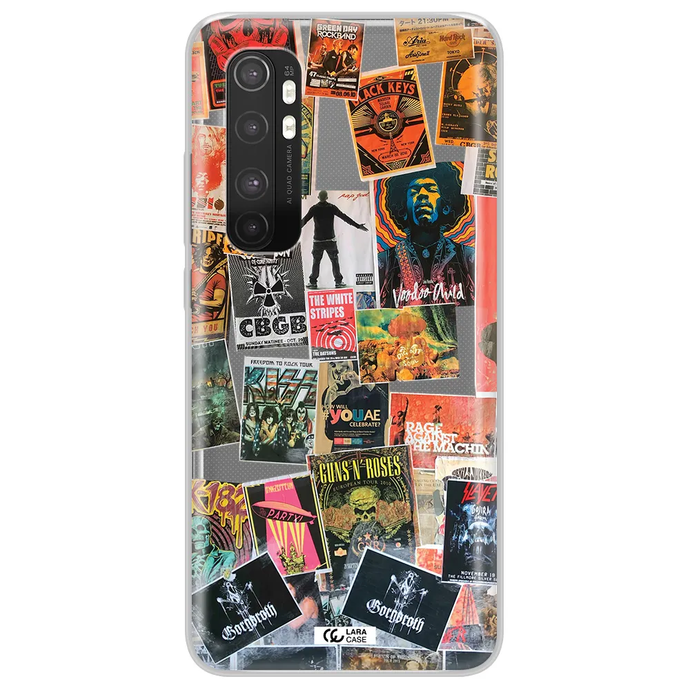 a collection of posters on a wall Xiaomi Mi Note 10 Lite Clear TPU Case