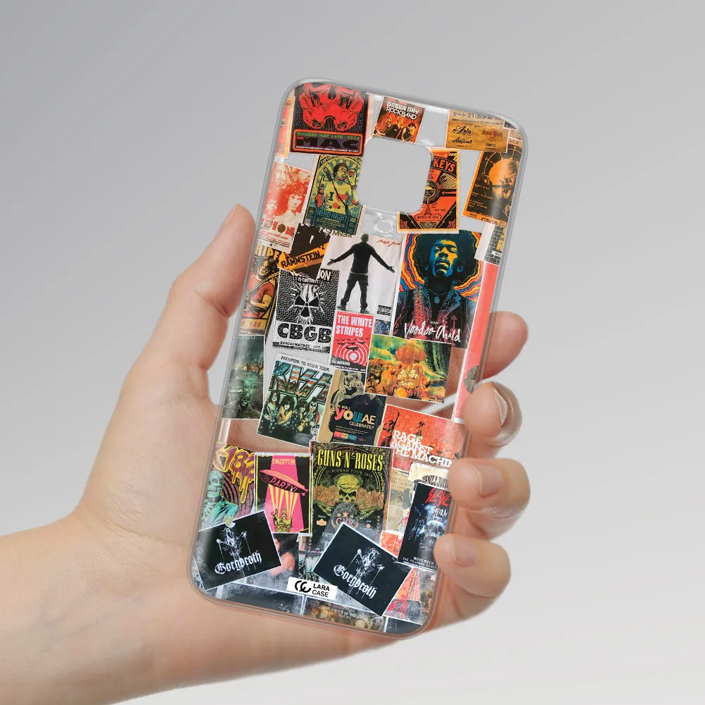 a collection of posters on a wall Xiaomi Note 9 Pro Clear TPU Case