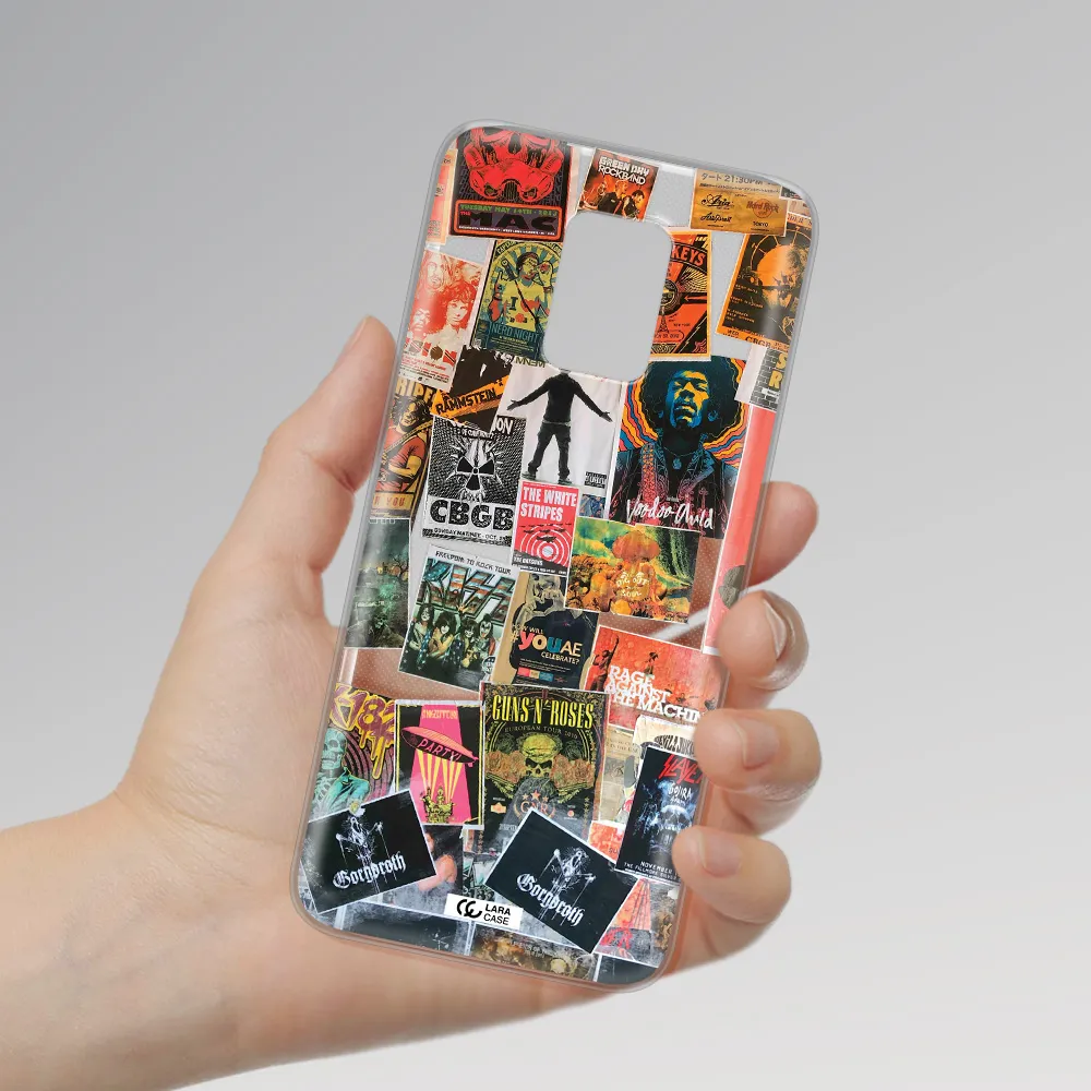 a collection of posters on a wall Xiaomi Note 9S Clear TPU Case