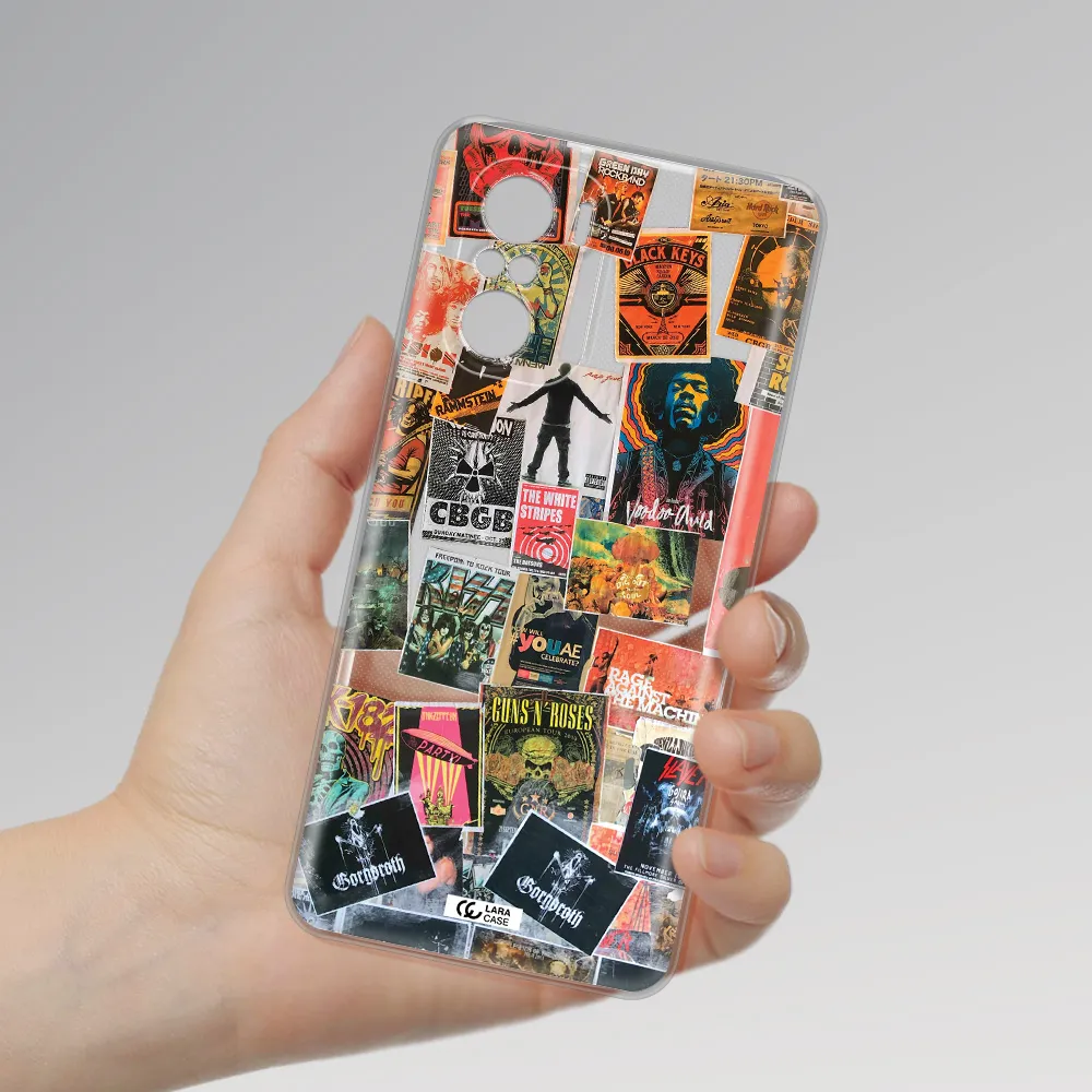 A Collection Of Posters On A Wall Xiaomi Poco F3 Clear Tpu Case