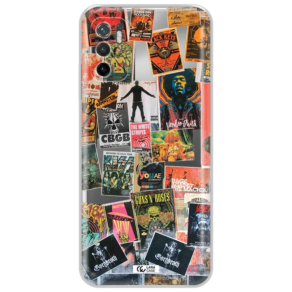 A Collection Of Posters On A Wall Xiaomi Poco M3 Pro Clear Tpu Case
