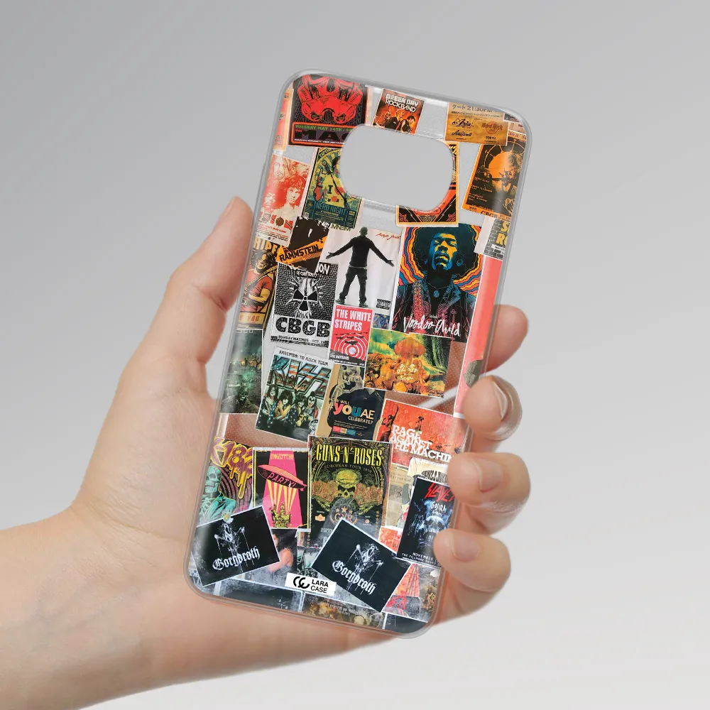 a collection of posters on a wall Xiaomi Poco X3 Clear TPU Case