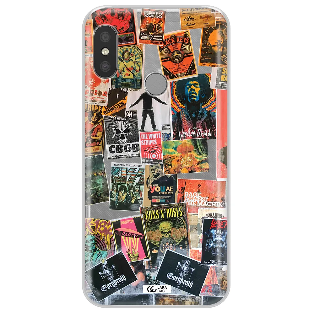a collection of posters on a wall Xiaomi Redmi 6 Pro Clear TPU Case