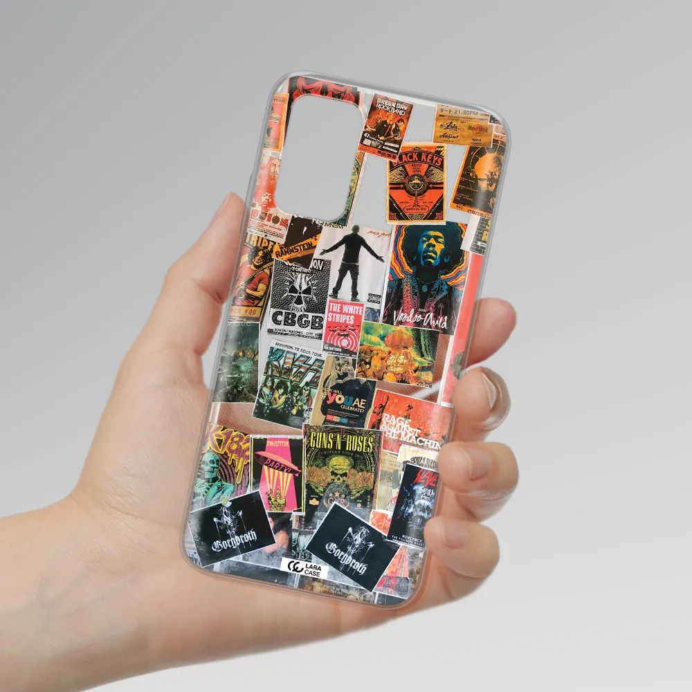 a collection of posters on a wall Xiaomi Redmi 9T Clear TPU Case