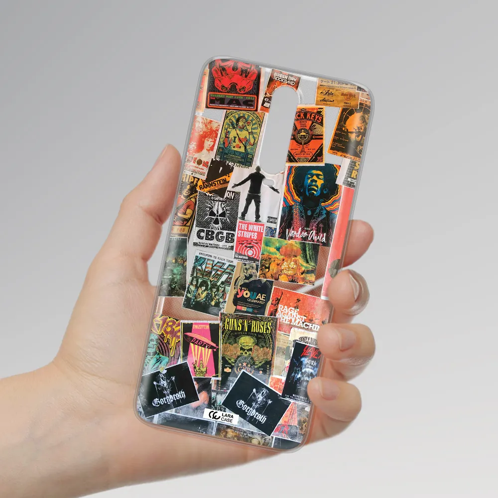 a collection of posters on a wall Xiaomi Redmi K30 Clear TPU Case