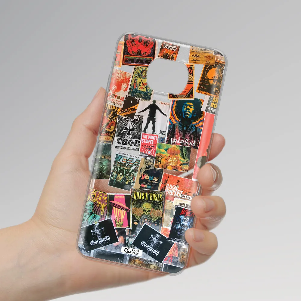 A Collection Of Posters On A Wall Xiaomi Redmi Note 9T Clear Tpu Case