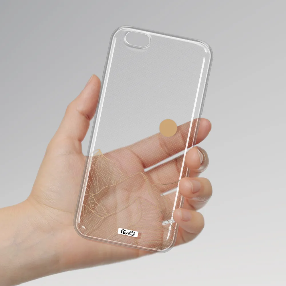 a mountain range with a sun in the background Apple iPhone 6S Clear TPU Case