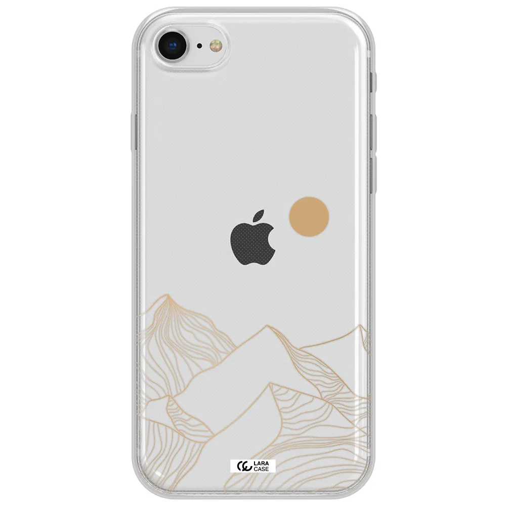 A Mountain Range With A Sun In The Background Apple Iphone Se 2020 Clear Tpu Case