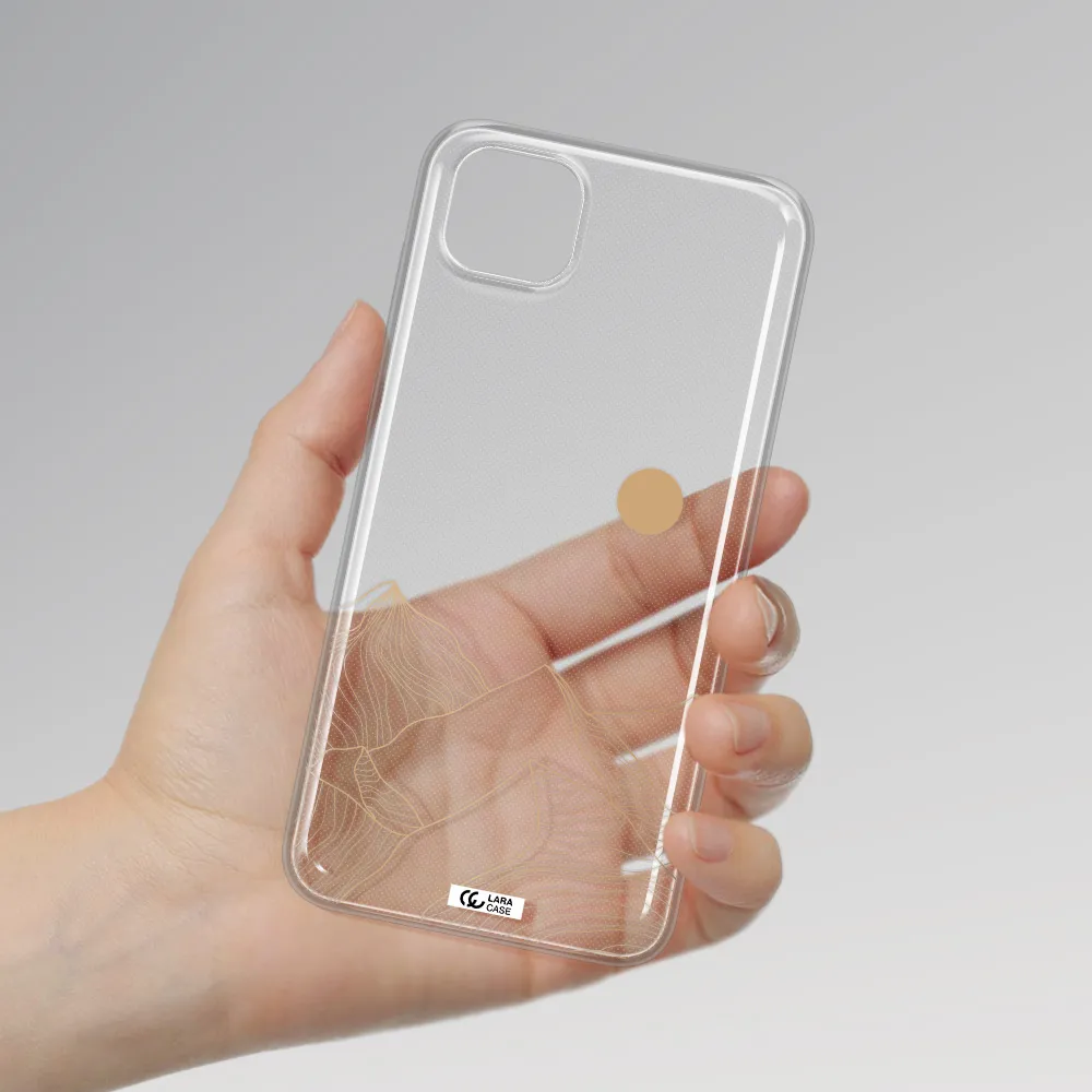 a mountain range with a sun in the background Huawei Honor 9S Clear TPU Case