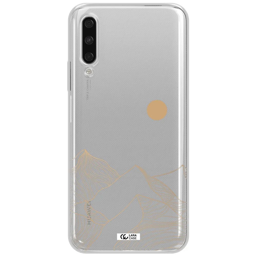 A Mountain Range With A Sun In The Background Huawei Y9S Clear Tpu Case