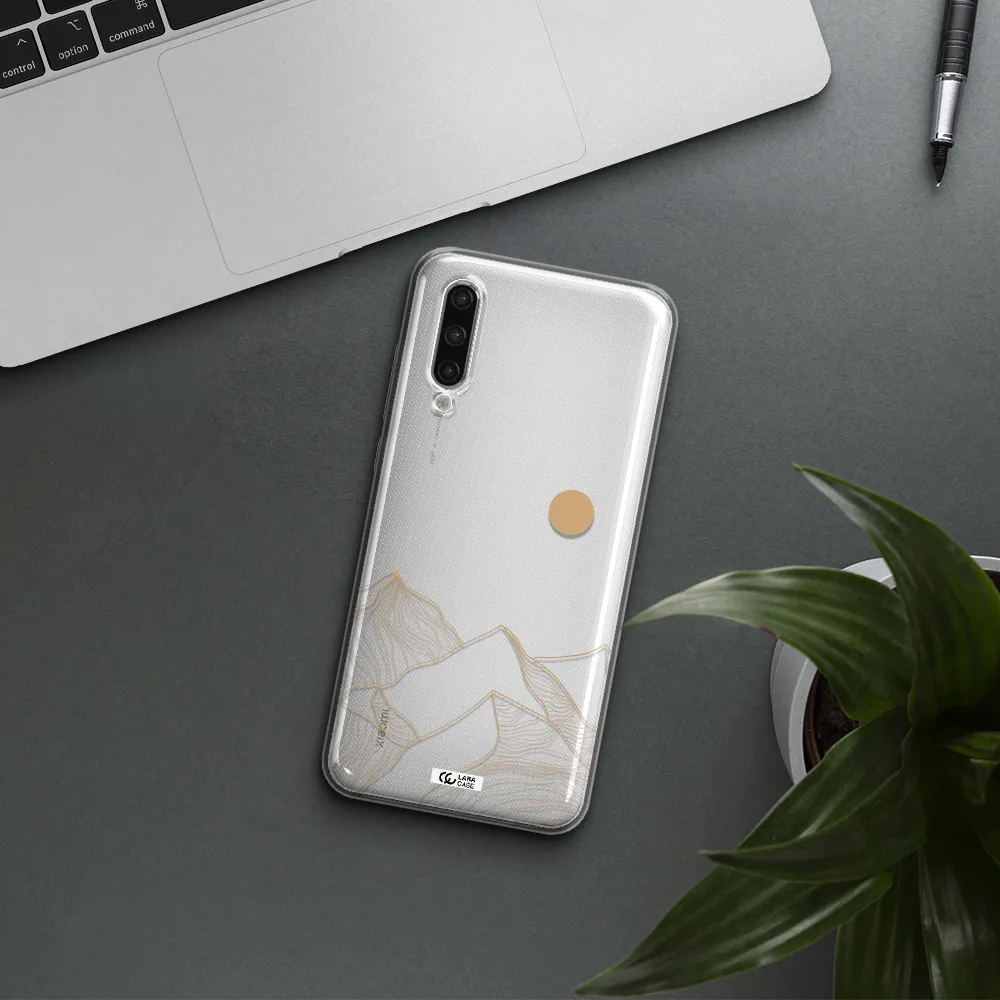 A Mountain Range With A Sun In The Background Xiaomi Mi 9 Lite Clear Tpu Case