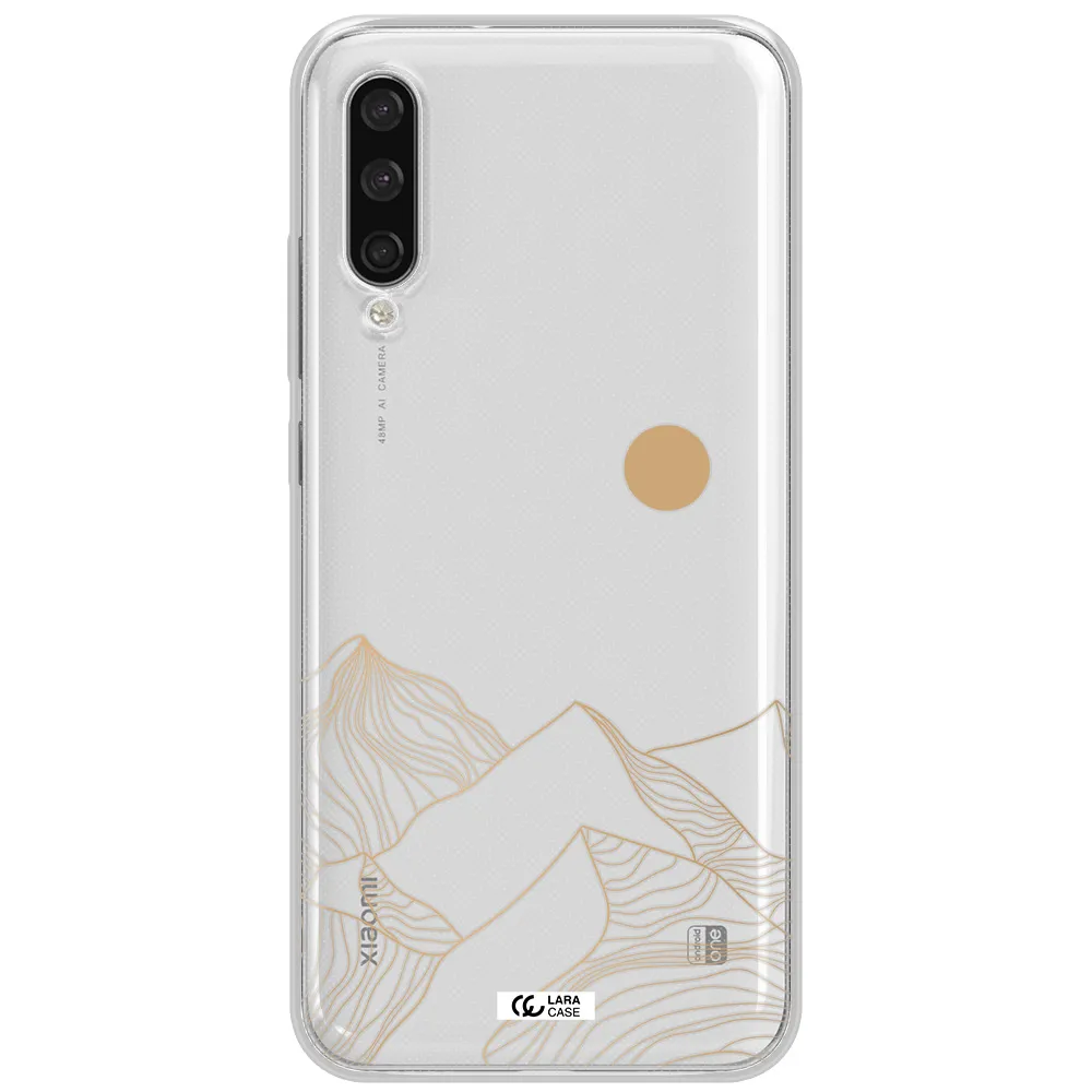 A Mountain Range With A Sun In The Background Xiaomi Mi A3 Clear Tpu Case
