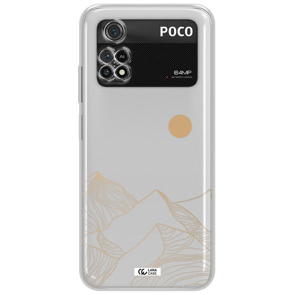 A Mountain Range With A Sun In The Background Xiaomi Poco M4 Pro 4G Clear Tpu Case