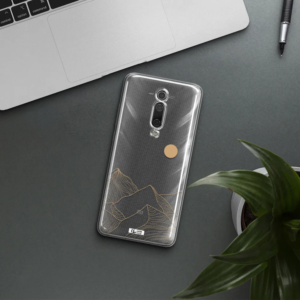 A Mountain Range With A Sun In The Background Xiaomi Redmi K20 Clear Tpu Case