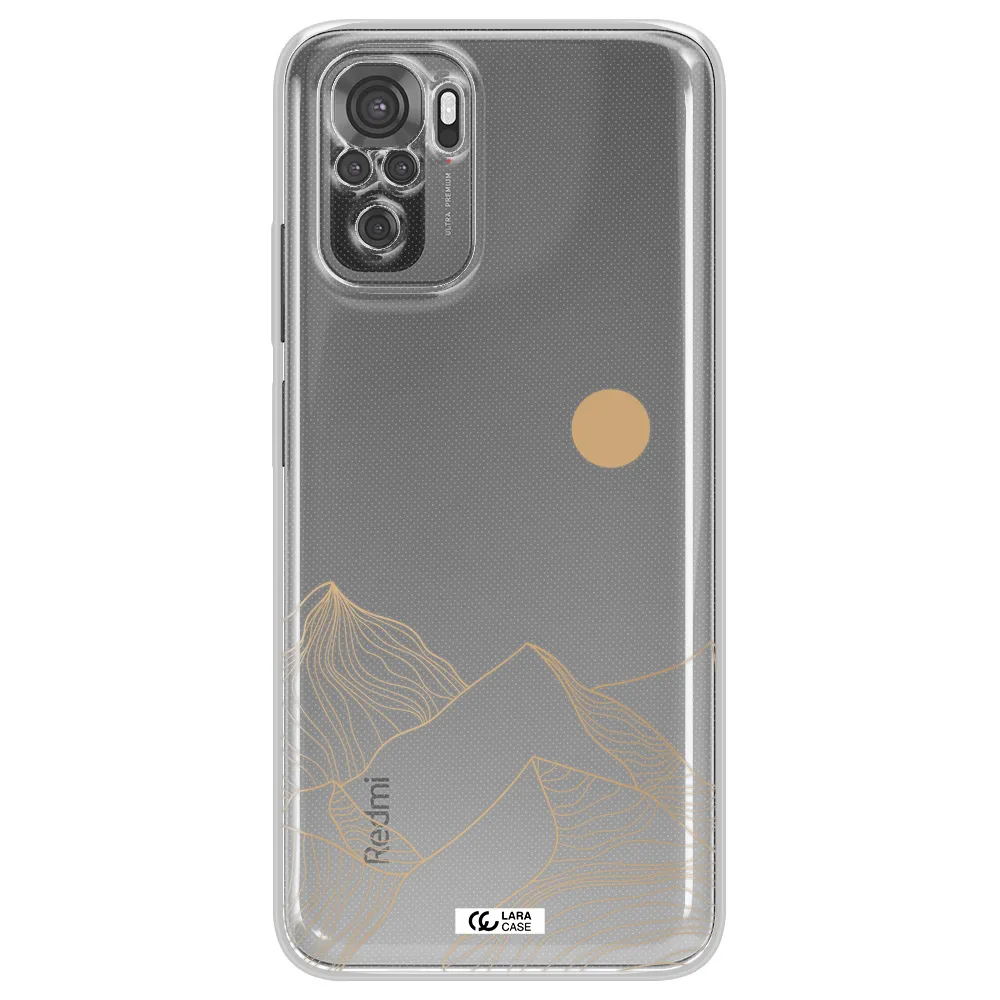 A Mountain Range With A Sun In The Background Xiaomi Redmi Note 10S Clear Tpu Case