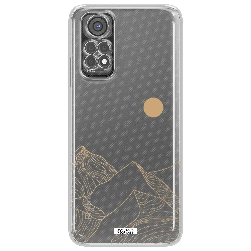 A Mountain Range With A Sun In The Background Xiaomi Redmi Note 11S Clear Tpu Case