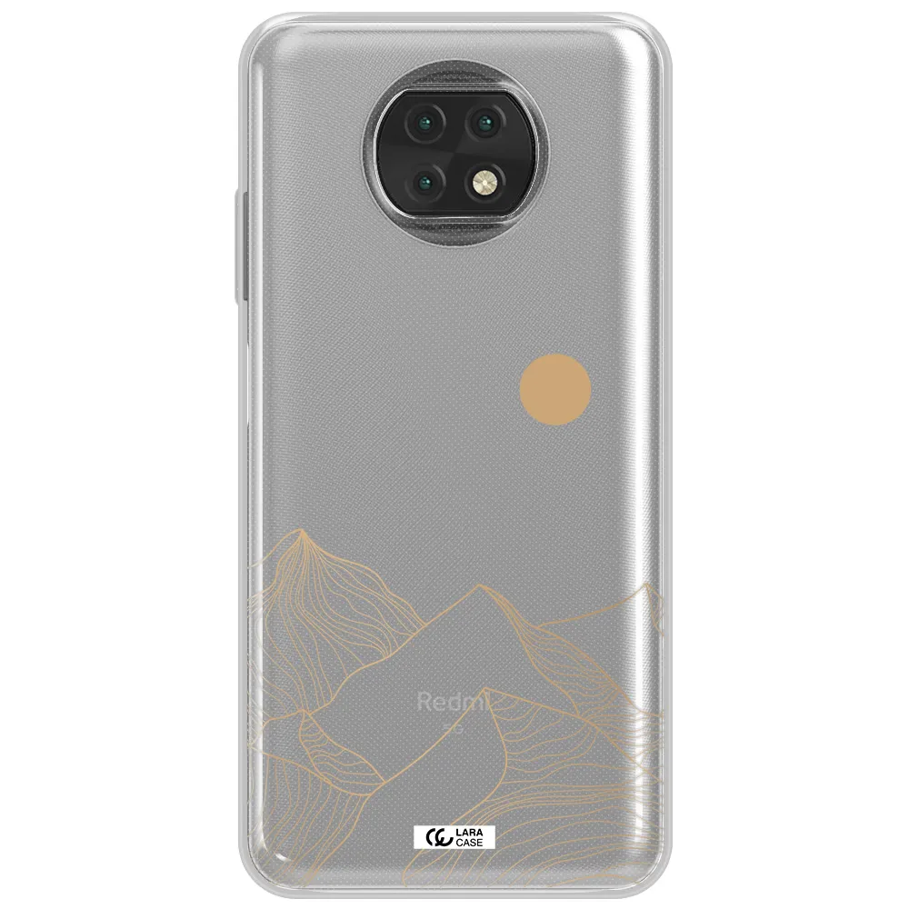 A Mountain Range With A Sun In The Background Xiaomi Redmi Note 9T Clear Tpu Case