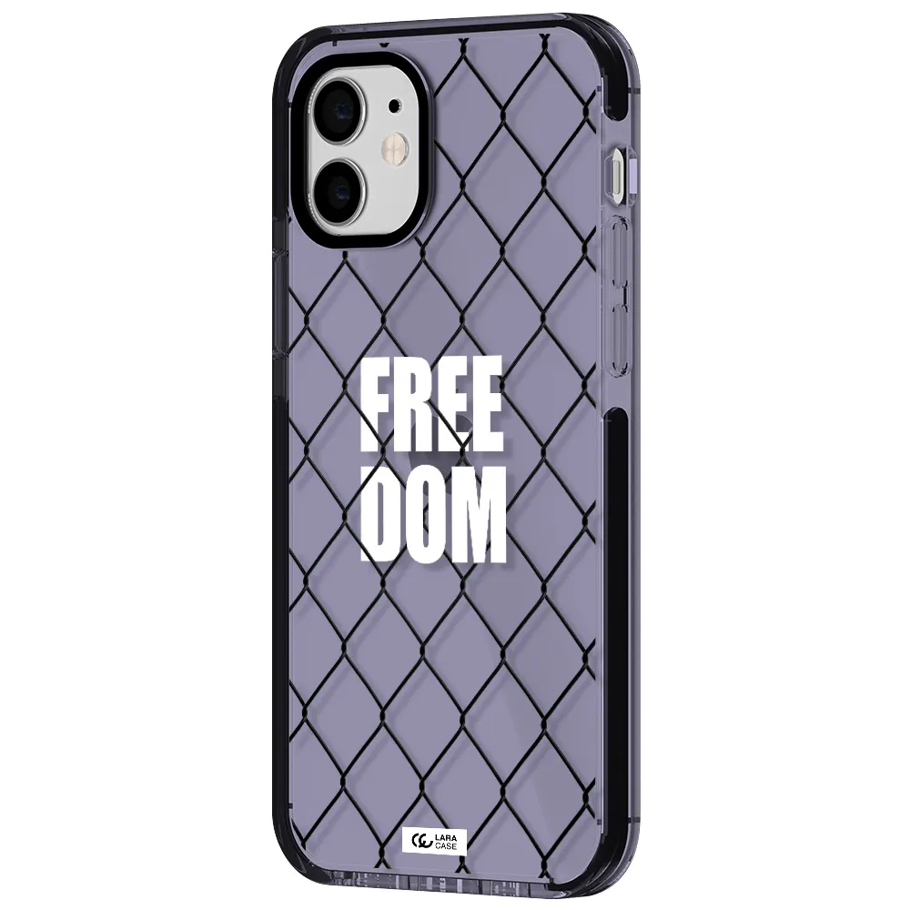 a close-up of a chain link fence Apple iPhone 11 impact Lilac Case