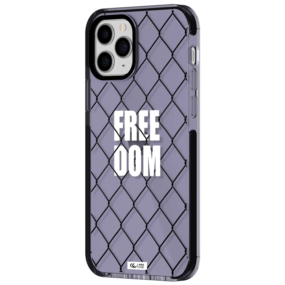 a close-up of a chain link fence Apple iPhone 11 pro max impact Lilac Case