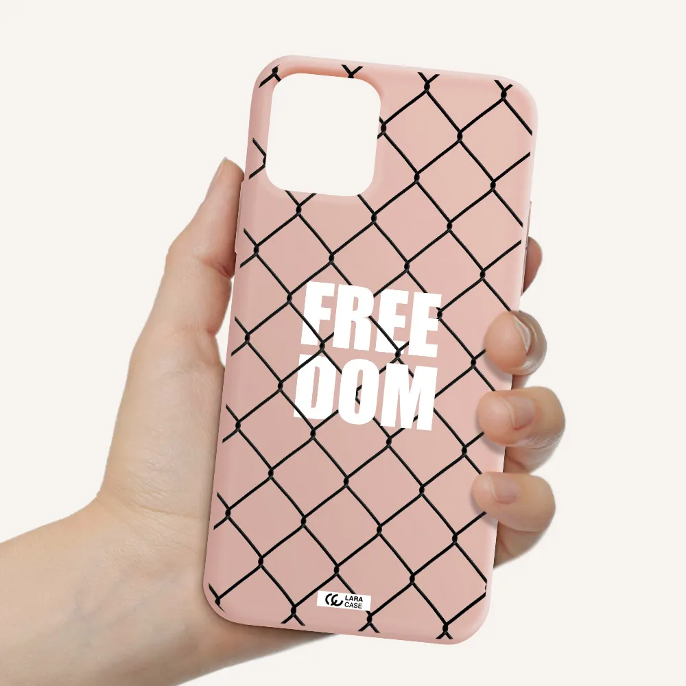 a close-up of a chain link fence Apple iPhone 11 pro max Silicone pastel pink Case