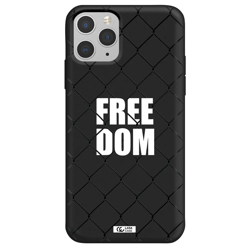 a close-up of a chain link fence Apple iPhone 11 pro Silicone black Case