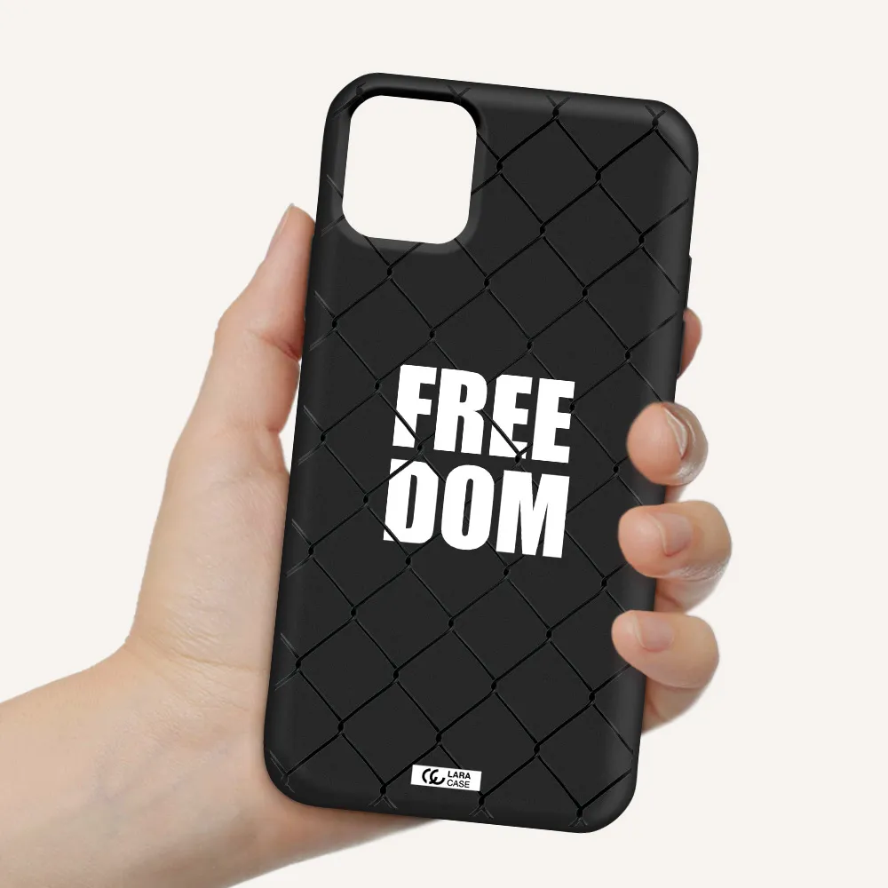 a close-up of a chain link fence Apple iPhone 11 Silicone black Case