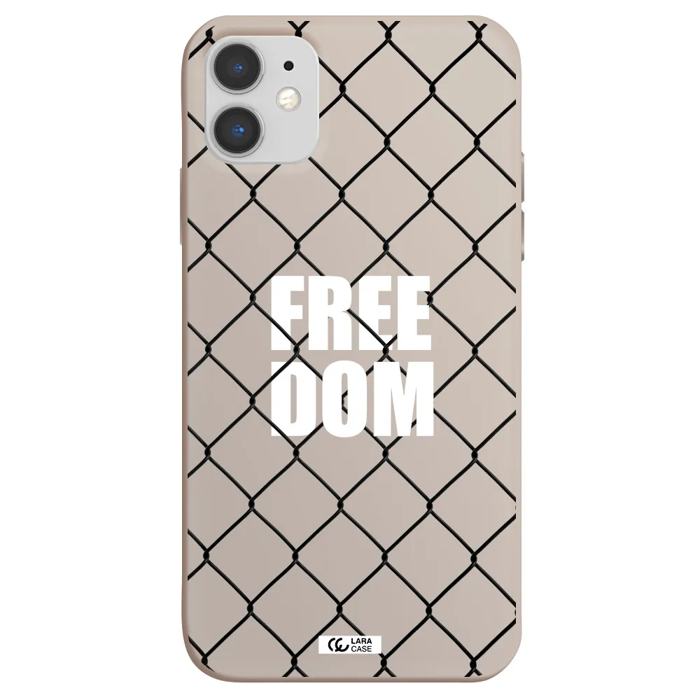 a close-up of a chain link fence Apple iPhone 11 Silicone Stone Case