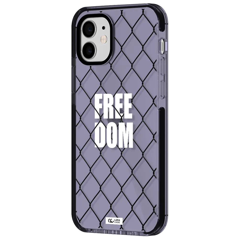 a close-up of a chain link fence Apple iPhone 12 impact Lilac Case