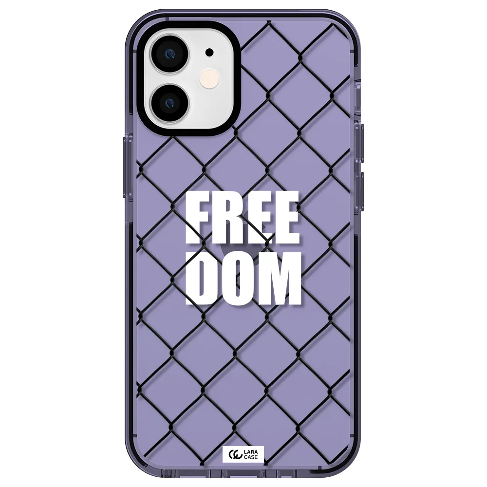 a close-up of a chain link fence Apple iPhone 12 mini impact Lilac Case