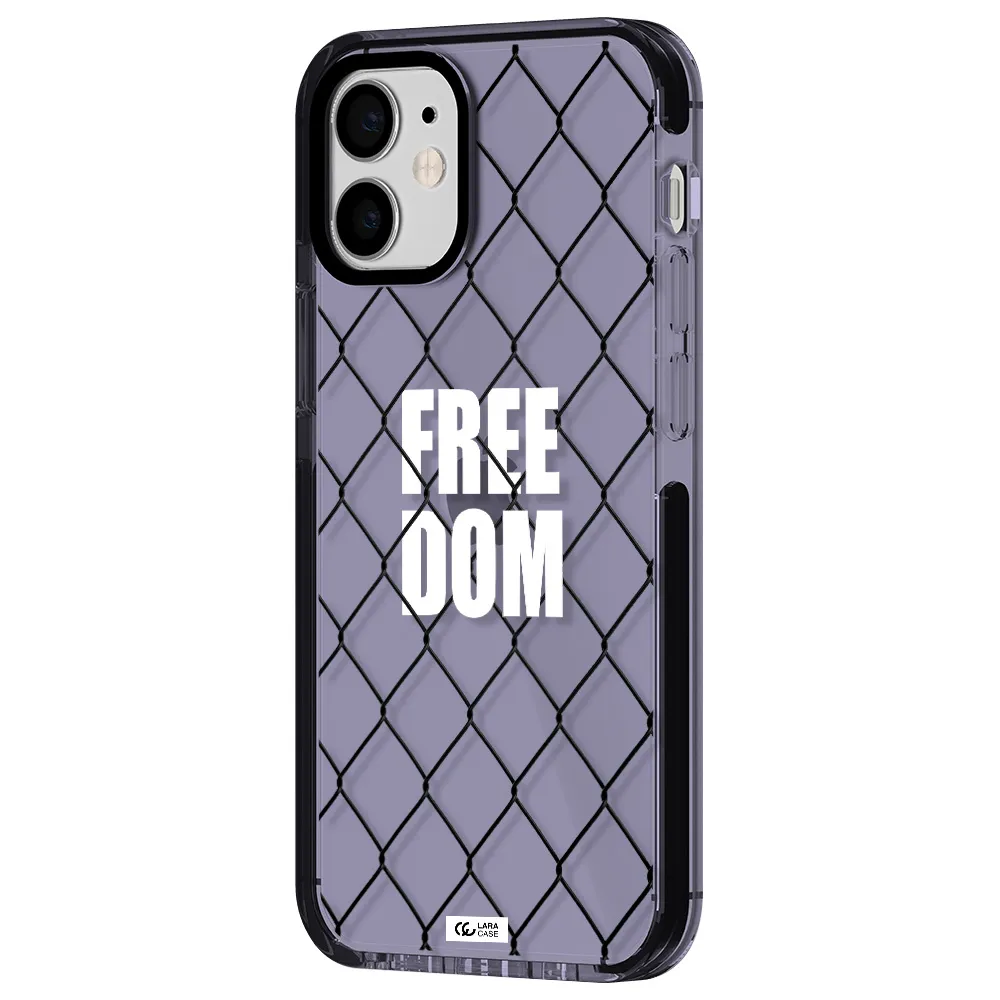 a close-up of a chain link fence Apple iPhone 12 mini impact Lilac Case